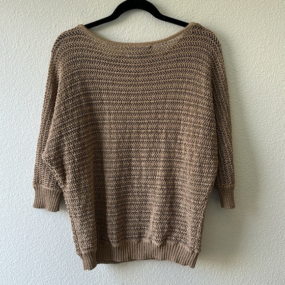 Jones New York Semi Sheer 3/4 Sleeve Sweater Size Medium - Picture 4 of 4